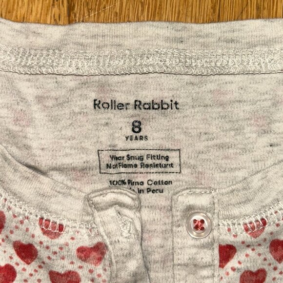 Roller Rabbit Kids Pajama Set - Heather with Hearts - Picture 3 of 3
